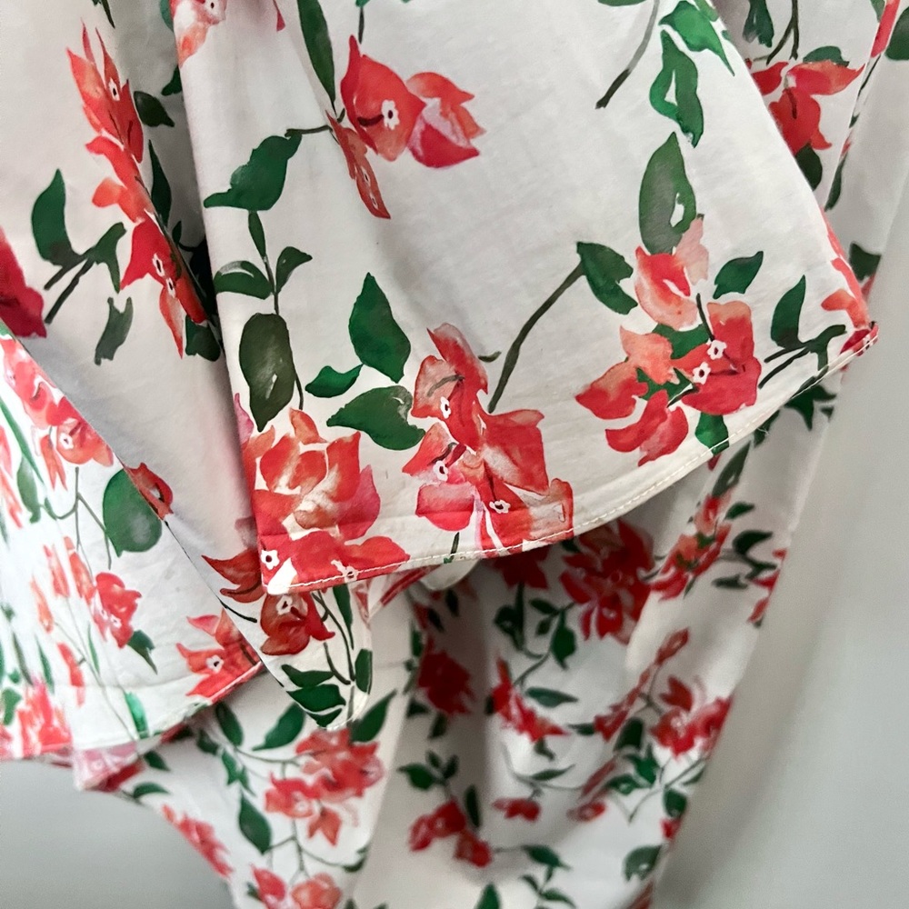 Caroline Constas White Maxi Dress with Coral Floral Print - Picture 8 of 9